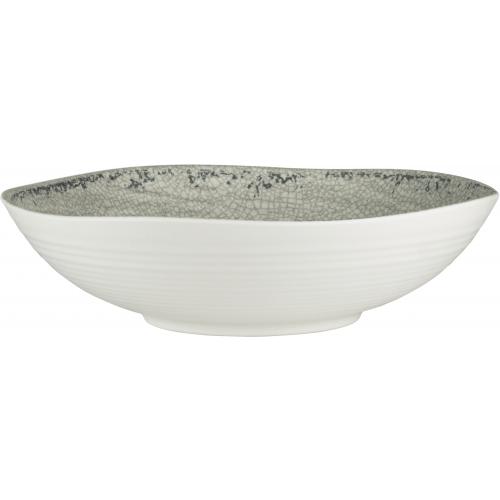 Round Bowl - Shallow - Melamine - Pompeii - Stone - 23.75cm (9.4&quot;) - 1.3L (46oz)