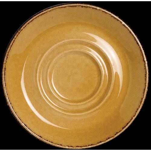 Double Well Saucer - Terramesa - Mustard - 14.5cm (5.75&quot;)