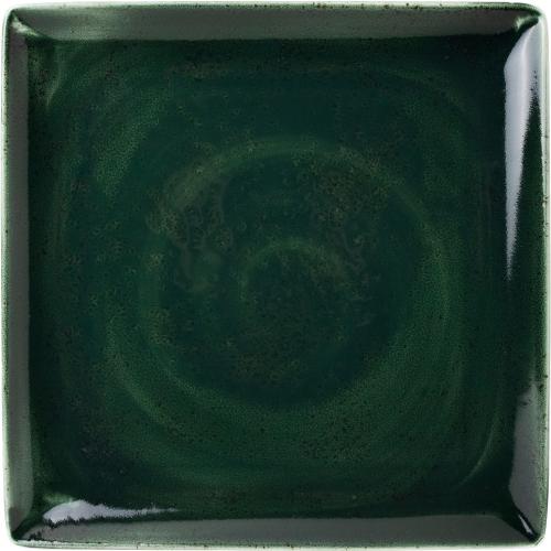 Square Plate - Vesuvius - Burnt Emerald - 27cm (10.5&quot;)