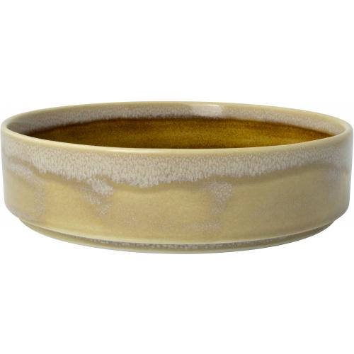 Round Stacking Plate - Deep - Aurora Vesuvius - Amber - 20.25cm (8&quot;) - 122cl (43oz)