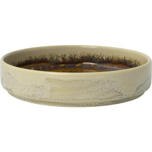 Round Stacking Plate - Deep - Aurora Vesuvius - Amber - 13.5cm (5.25&quot;) - 30cl (10.5oz)