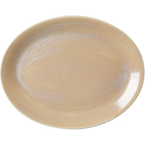 Coupe Plate - Oval - Revolution - Sandstone - 34.25cm (13.5&quot;)