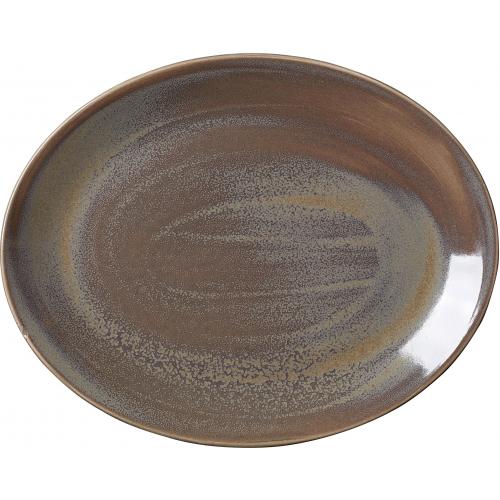 Coupe Plate - Oval - Revolution - Granite - 34.25cm (13.5&quot;)