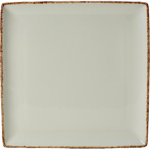 Square Plate - Brown Dapple - 27cm (10.5&quot;)