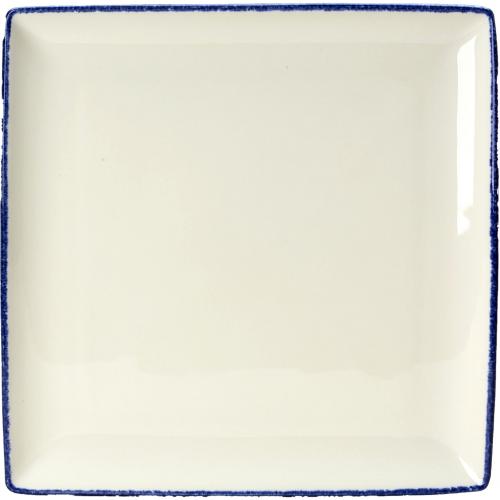Square Plate - Blue Dapple - 27cm (10.5&quot;)