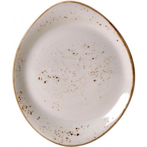 Plate - Oval - Organic - Craft - White - 25cm (9.75&quot;)