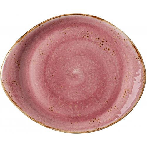 Plate - Oval - Organic - Craft - Raspberry - 25cm (9.75&quot;)
