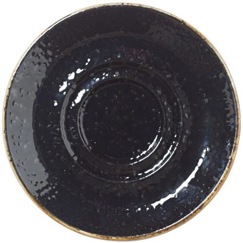 Double Well Saucer - Craft - Liquorice - 11.75cm (4.5&quot;)