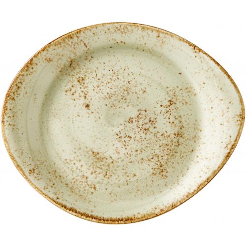 Plate - Oval - Organic - Craft - Green - 25cm (9.75&quot;)
