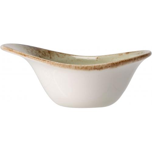 Oval Bowl - Organic - Craft - Green - 13cm (5&quot;) - 13.5cl (4.75oz)