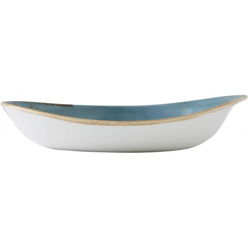 Oval Bowl - Shallow - Organic - Craft - Blue - 28cm (11&quot;) - 87.25cl (30.75oz)
