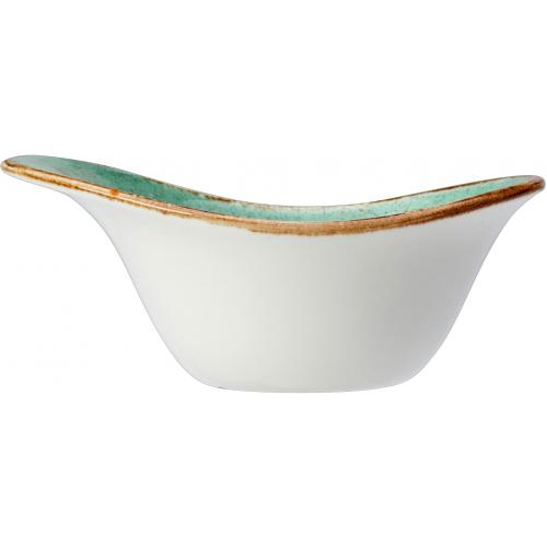 Oval Bowl - Organic - Craft - Aqua - 13cm (5&quot;) - 13.5cl (4.75oz)