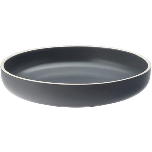 Round Bowl - Shallow - Porcelain - Forma - Charcoal - 24cm (9.5&quot;)