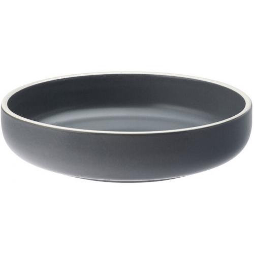 Round Bowl - Shallow - Porcelain - Forma - Charcoal - 17.5cm (7&quot;)