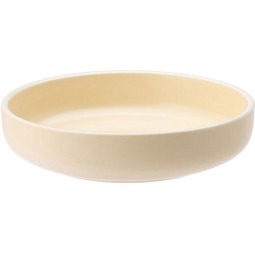 Round Bowl - Shallow - Porcelain - Forma - Vanilla - 17.5cm (7&quot;)