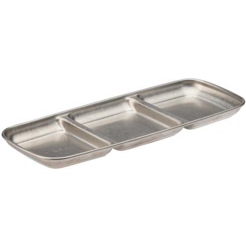 Dip Dish - 3 Section - Stainless Steel - Artemis - 22.5x9cm (9x3.5&quot;)