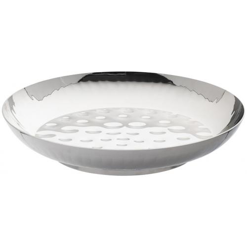 Seafood Tower Round Serving Bowl - Hammered Finish - Stainless Steel - 24.5cm (9.75&quot;)