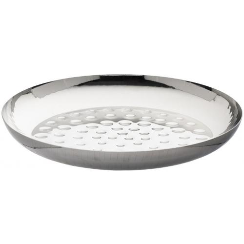 Seafood Round Serving Bowl - Hammered Finish - Stainless Steel - 35cm (13.75&quot;)