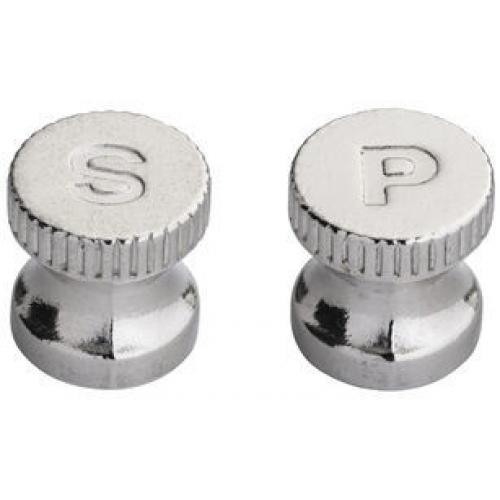 Salt or Pepper Mill Engraved Knobs - Stainless Steel