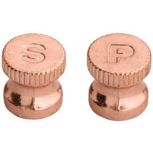 Salt or Pepper Mill Engraved Knobs - Stainless Steel - Copper Plated