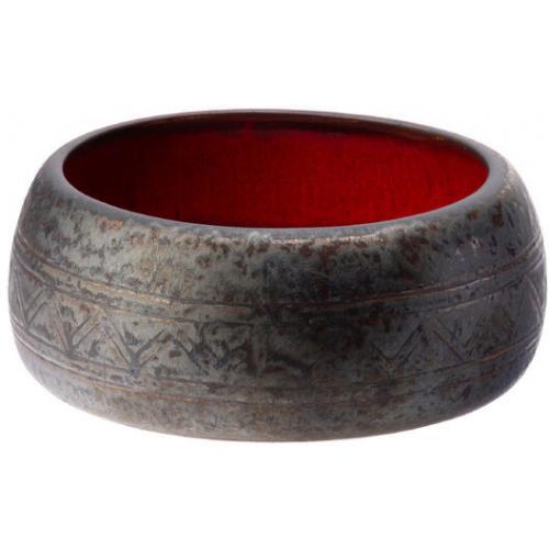 Round Bowl - Deep - Stoneware - Carthago - Lava - 12cm (4.75&quot;)
