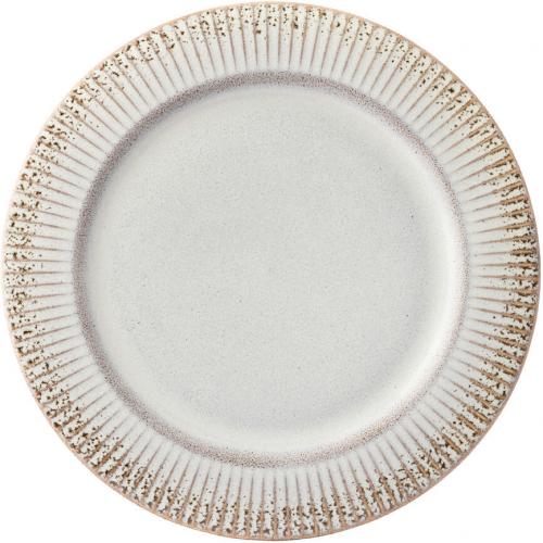 Wide Rimmed Plate - Stoneware - Corduroy - Drift - 24.5cm (9.75&quot;)