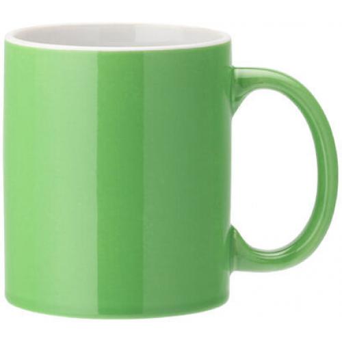 Beverage Mug - Straight-Sided - Pure White - Green - 34cl (12oz)