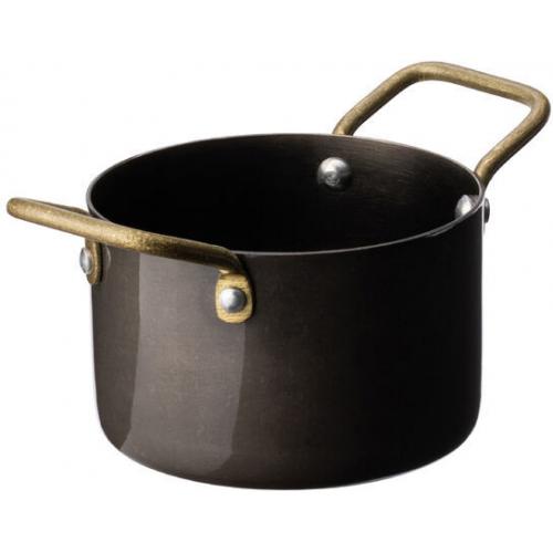 Casserole - Mini - Round - Black Vintage Steel - 9cm (3.5&quot;)