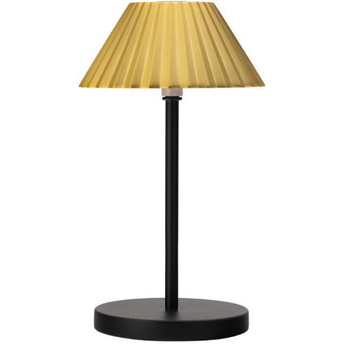 Cordless Lamp - LED - Aruba - Black & Brushed Gold - 23cm (9&quot;)