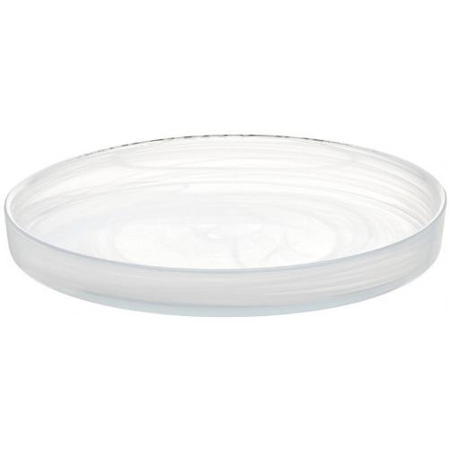 Round Plate - Glass - Asos - White - 21cm (8.25&quot;)