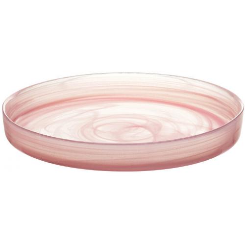 Round Plate - Glass - Asos - Pink - 21cm (8.25&quot;)