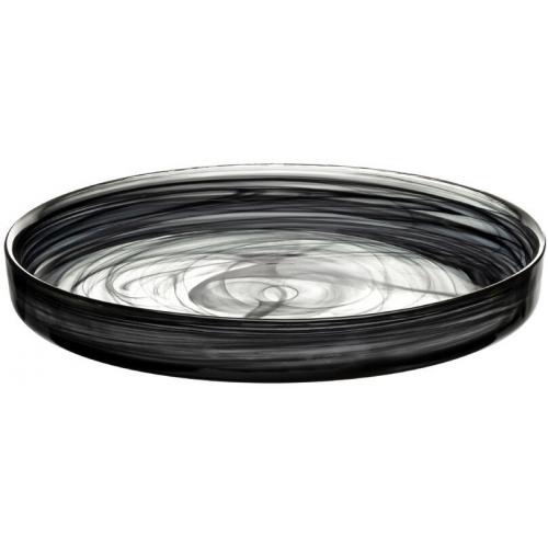 Round Plate - Glass - Asos - Black - 21cm (8.25&quot;)