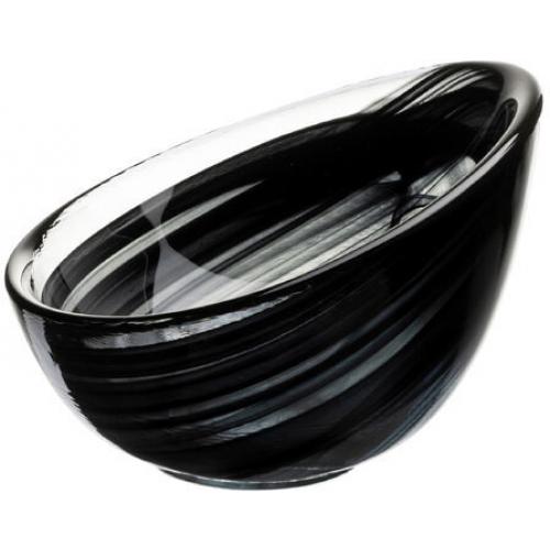 Angled Dip Bowl - Glass - Hill - Black - 10cm (4&quot;)