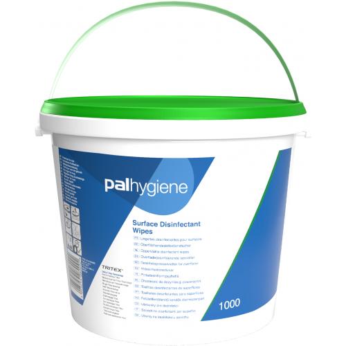 Surface Disinfectant & Cleaning Wipes - Multi Surface - Bucket - PalTX - 1000 Wipes