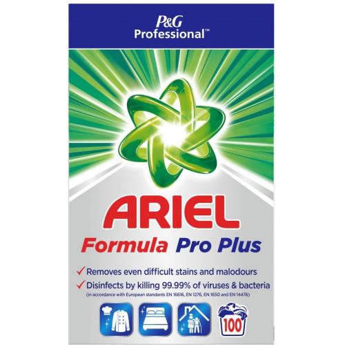 Disinfecting Laundry Powder - Ariel - Formula Pro Plus - Professional - 100 Washes