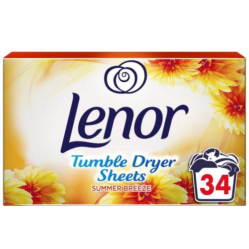 Tumble Dryer Sheets - Lenor - Summer Breeze - 34 Sheets