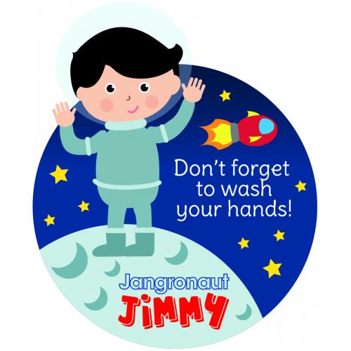 Dispenser Stickers - Jimmy - Don&#39;t Forget to Wash Your Hands - Paper - Jangronauts