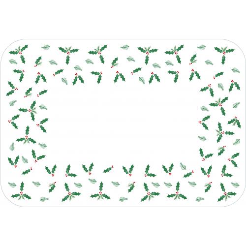 Festive Table Mat - Paper - Jolly Holly - 36.5cm (14.4&quot;)