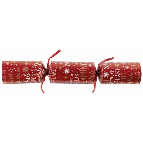 Crackers - Script - Red & Cream Mixed Pack- Recyclable - 28cm (11&quot;)