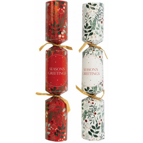 Crackers - Red and White Foliage - Mixed Pack - 25.4cm (10&quot;)