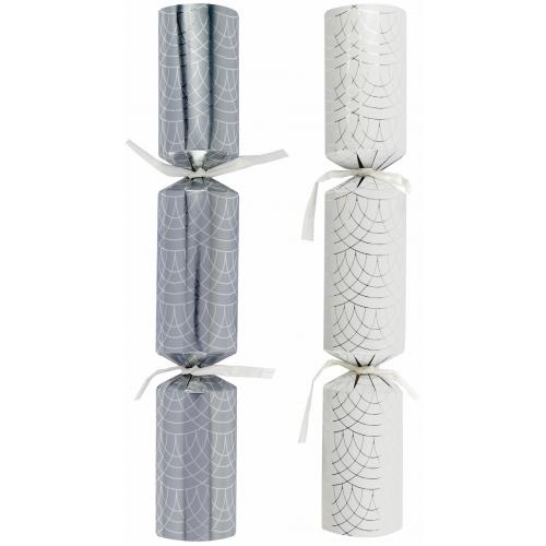Crackers - Silver and White Geo - Mixed Pack - 28cm (11&quot;)