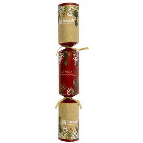 Crackers - Red and Kraft Foliage - 28cm (11&quot;)