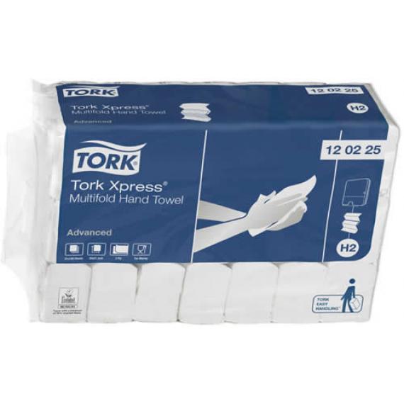 Multifold Hand Towel - H2 Advanced - Tork® Xpress® - White - 2 Ply ...