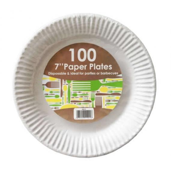 Paper Plate Economy Biodegradable White 18cm (7") Avica UK Ltd