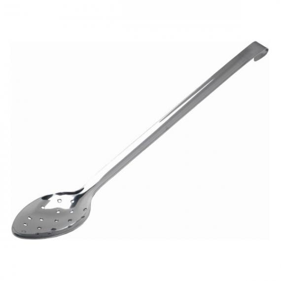 Serving Spoon Perforated Hook End Stainless Steel 35cm 14