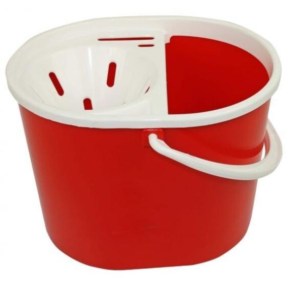 Bucket & Wringer - Oval - Lucy - Red - 5L (1.1 gal) - Avica UK Ltd