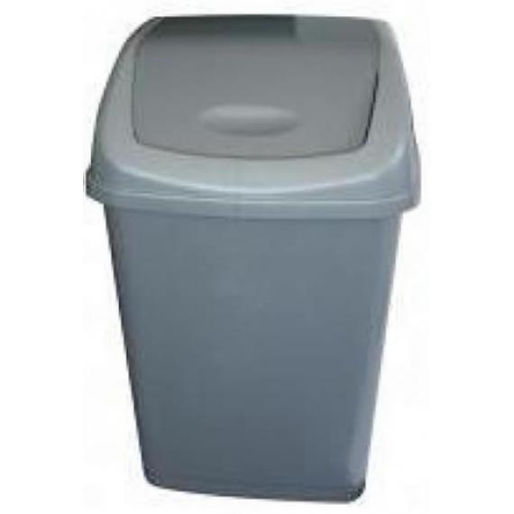 Swing Top Bin Plastic Two Tone Grey 50L Avica UK Ltd